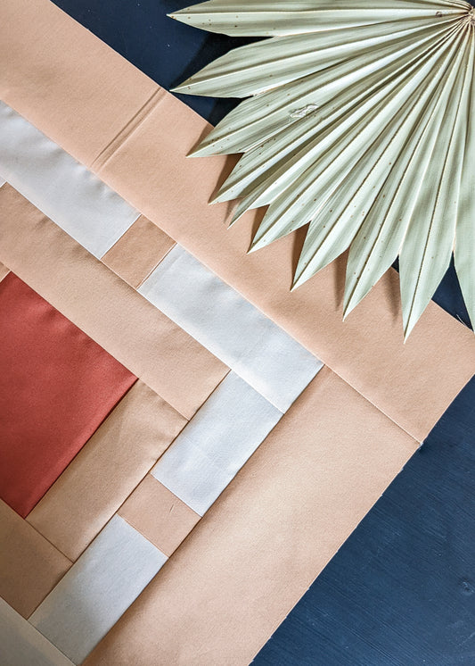 ROMA | Desert Rose Colorway | A Mid-Century Modern Quilt Pattern by Quiltd Studios